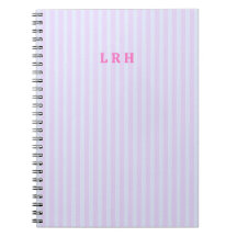 Monograma Personalizado com Listras Vintage Rosa