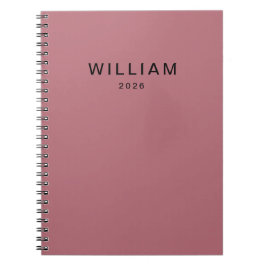 Caderno Espiral Monograma personalizado Dourado Rosa | Personaliza