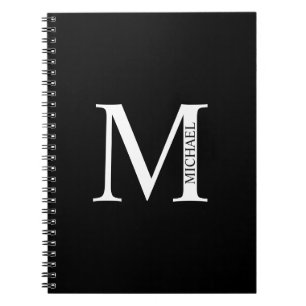 Caderno Espiral Monograma Personalizado e Bloco de Notas de Nome