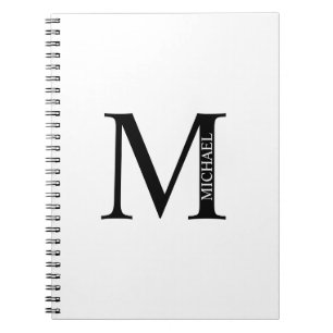 Caderno Espiral Monograma Personalizado e Bloco de Notas de Nome