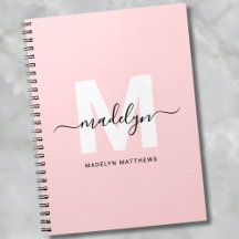 Monograma Personalizado Rosa Cor-de-Rosa Feminino