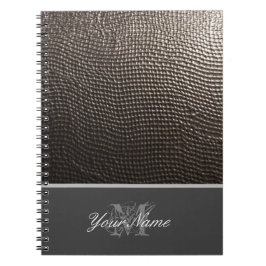 Caderno Espiral Monograma personalizável com elegante grunge!