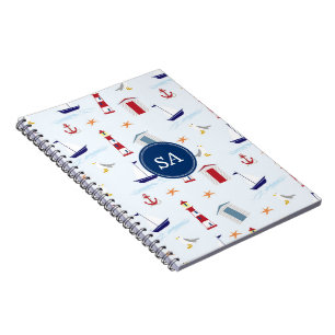 Caderno Espiral Monograma Personalizável de Volta à Escola
