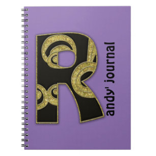Caderno Espiral monograma retro - R
