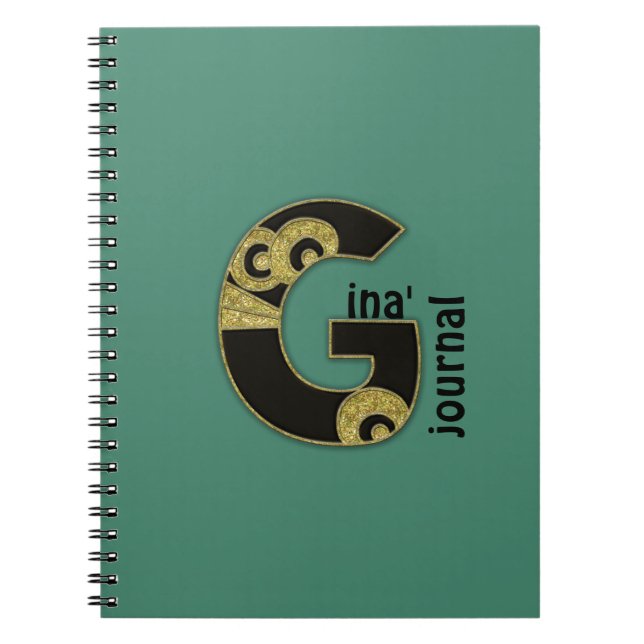 Caderno Espiral monograma retrorreflector - G (Frente)