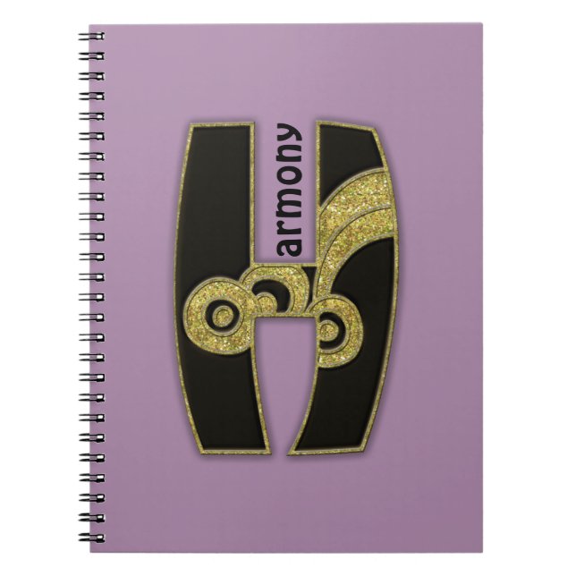 Caderno Espiral monograma retrorreflector - H (Frente)