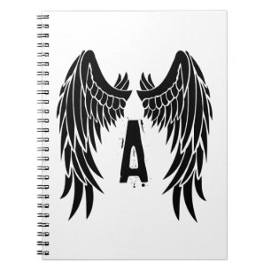 Caderno Espiral Monograma Tattoo Angel Wing
