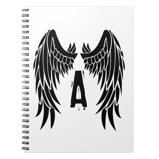 Caderno Espiral Monograma Tattoo Angel Wing (Frente)