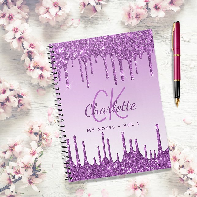 Caderno Espiral Monograma violeta 2023 (Criador carregado)