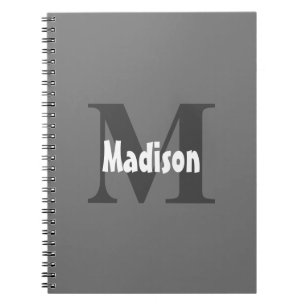 Caderno Espiral Monogramas Nome Casamento Dom Partido Favor Cinzas