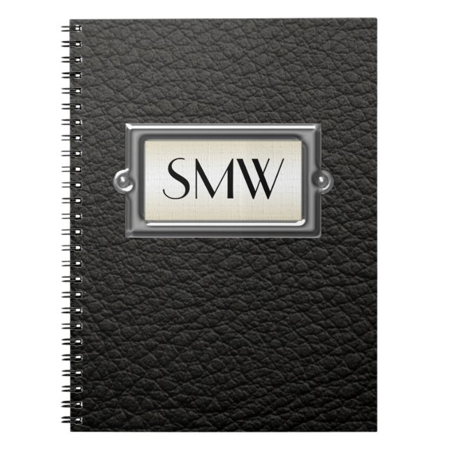 Caderno Espiral Monogrammed - Letra Executive Men Personalizada (Frente)