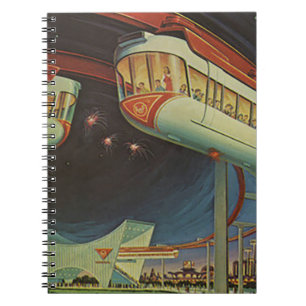 Caderno Espiral Monotrilho Justo do Mundo de Nova Iorque em 1964