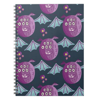 Caderno Espiral Monster Bats: Belo Vintage Cartoon