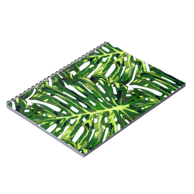 Caderno Espiral Monstera Tropical Deixa Notebook - Verde (Left Side)