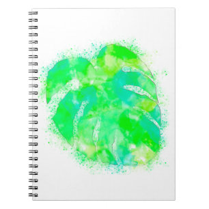 Caderno Espiral Monstera Watercolor