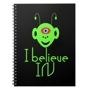 Caderno Espiral Monstro da alienígena engraçado