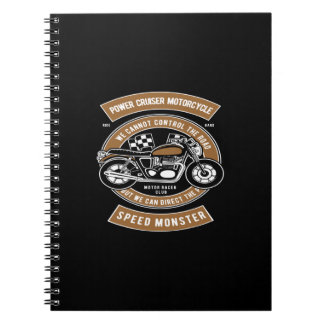 Caderno Espiral monstro da velocidade do motociclo do cruzador de
