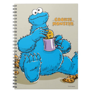 Caderno Espiral Monstro das Bolachas Antigas Comendo Bolachas