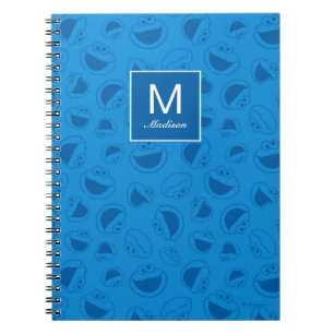 Caderno Espiral Monstro de cookies Mim Incrível Padrão Azul