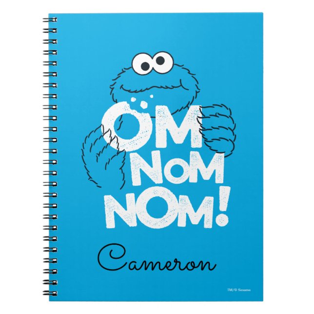 Caderno Espiral Monstro de cookies | Om Nom Nom! (Frente)