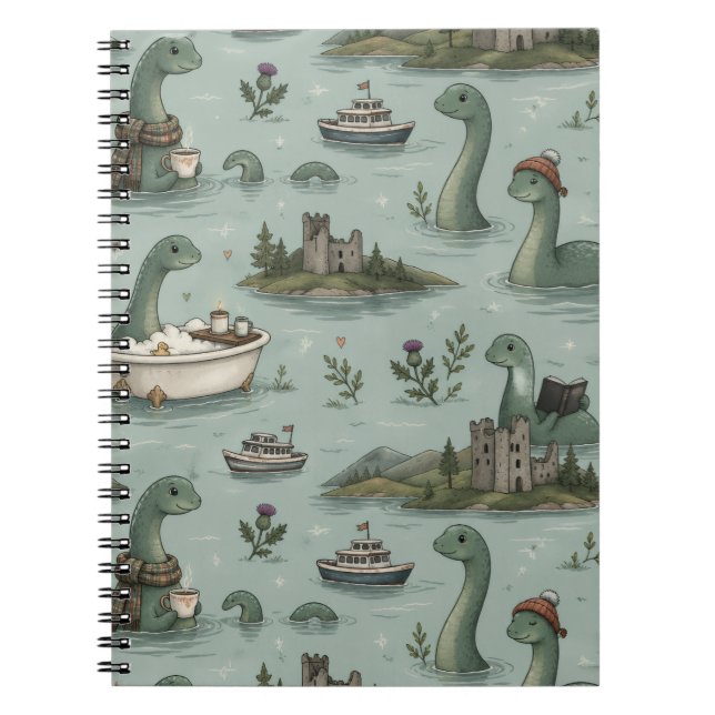 Caderno Espiral Monstro do Lago Ness (Frente)