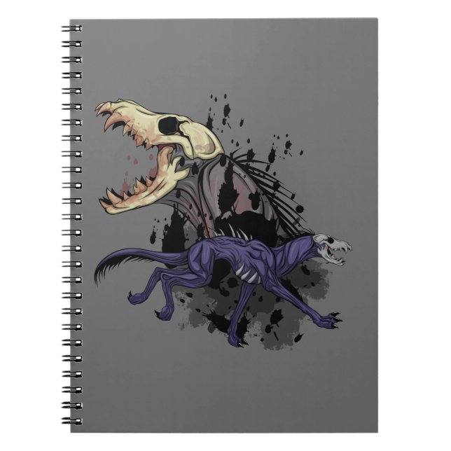 Caderno Espiral Monstro em Execução (Frente)