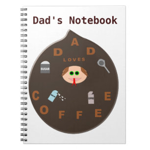 Caderno Espiral Monstro Engraçado Adora Café Personalizável N