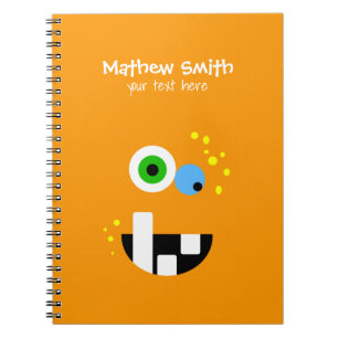 Caderno Espiral Monstro louco engraçado original de Oragne