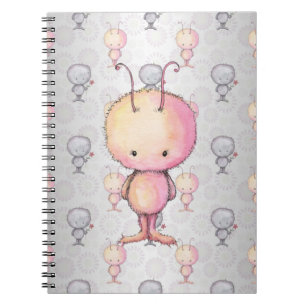 Caderno Espiral Monstros Fofos e Felpudos