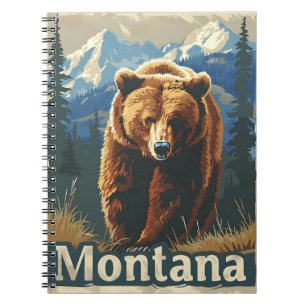 Caderno Espiral Montana Brown Bear Vintage