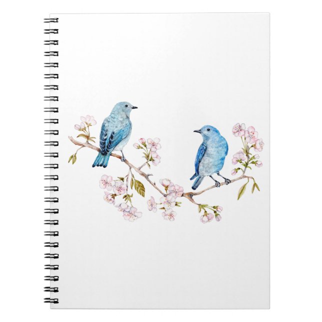 Caderno Espiral Montanha Bluebird na Seção Sakura (Frente)