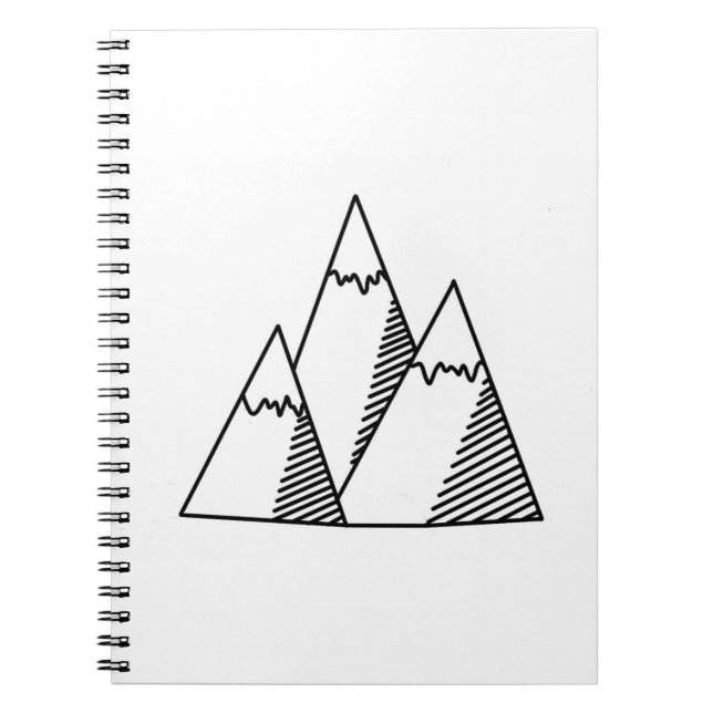 Caderno Espiral Montanha Doodle (Frente)