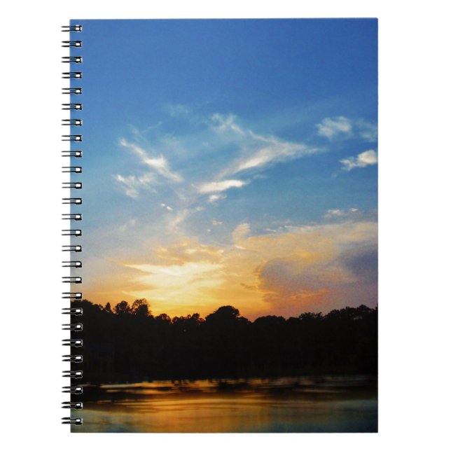 Caderno Espiral Montanha lago Sunset (Frente)