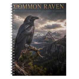 Caderno Espiral Montanha Wilderness do Corvo Comum ANIMAIS
