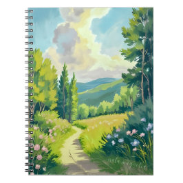 Caderno Espiral Montanhas Brancas | Pintura Paisagística de New Ha