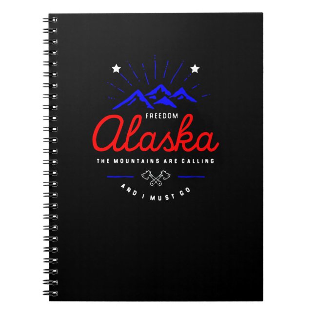 Caderno Espiral Montanhas do Alasca estão chamando de "Preciso Esc (Frente)