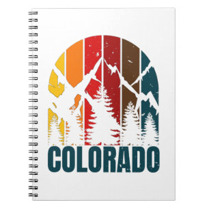 Caderno Espiral Montanhas do Colorado Retro