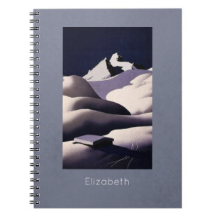 Caderno Espiral Montanhas e Colinas de neve no inverno