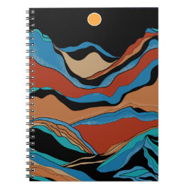 Caderno Espiral Montanhas Geométricas 
