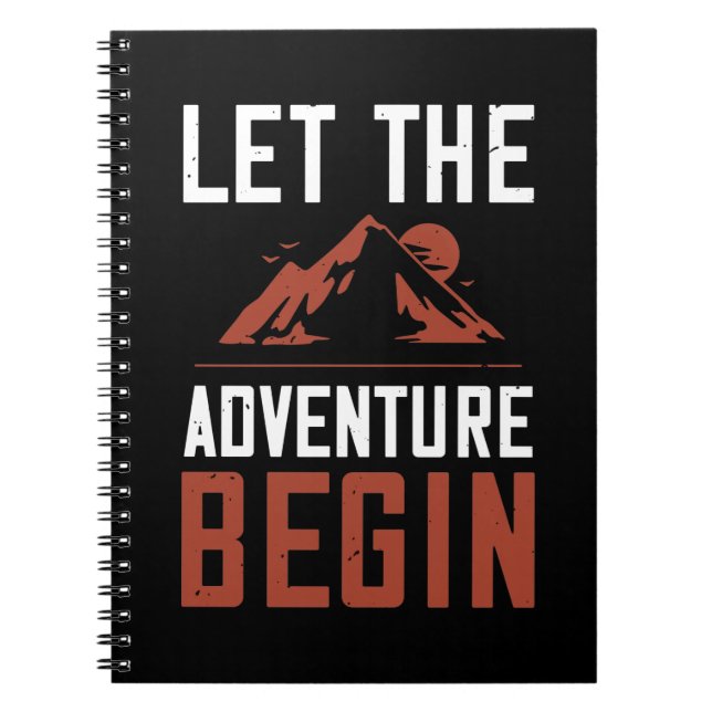 Caderno Espiral Montanhas - Que Comece A Aventura (Frente)
