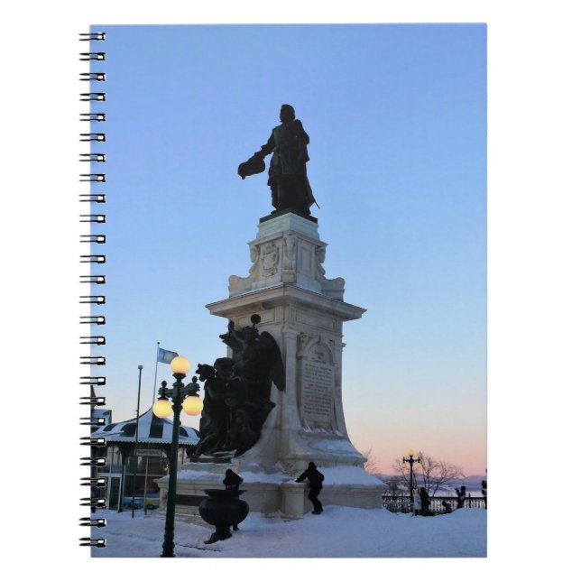 Caderno Espiral Monumento a Samuel De Champlain, Quebec, Canadá (Frente)