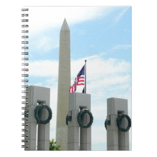 Caderno Espiral Monumento a Washington e Memorial da II Guerra Mun