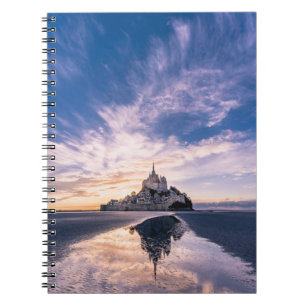 Caderno Espiral Monumentos Mont Santo-Michel, Normandia França