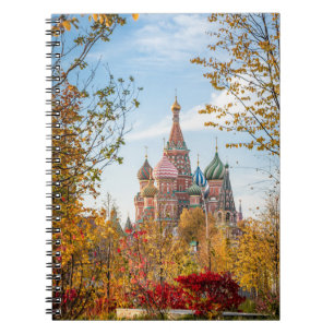 Caderno Espiral Monumentos Ruas. Catedral de Basil em Moscou
