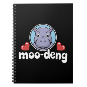 Caderno Espiral Moo Deng Bouncy Pig em Tailandês Picture Baby Hipp