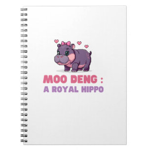 Caderno Espiral MOO GENTO NEGRA ROYAL HIPPO Hippo Tema Zoologia Pi