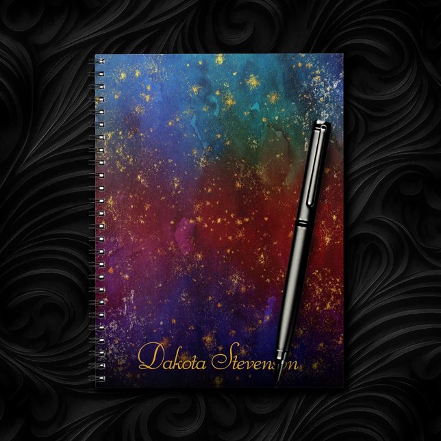 Caderno Espiral Moody Ombre | Marca Psychedelic Grunge Stardust (Criador carregado)