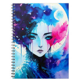Caderno Espiral Moon Child Anime Fantasy Art