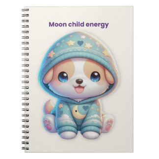 Caderno Espiral Moon Child Energy Dog Journal