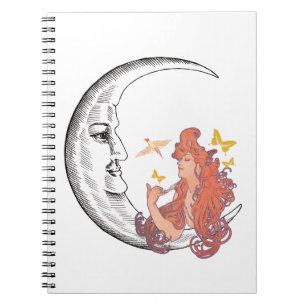Caderno Espiral Moon Crescente com face + Vintage de Alphonse Much